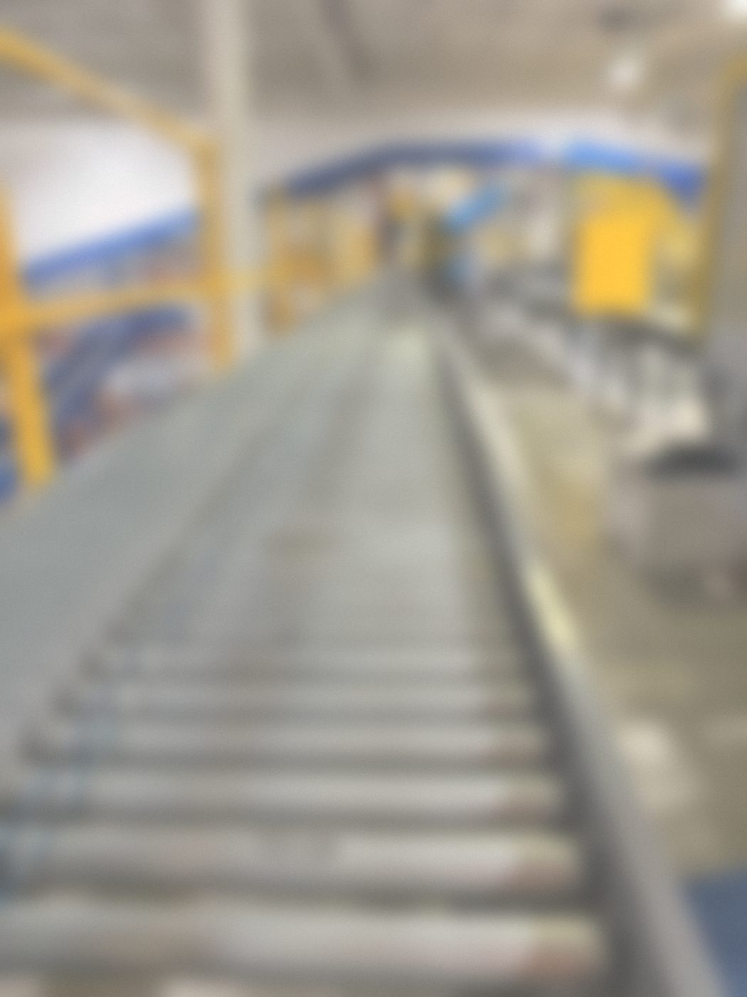 Powered roller conveyor line with guarding